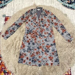 Lily Black long floral blazer small